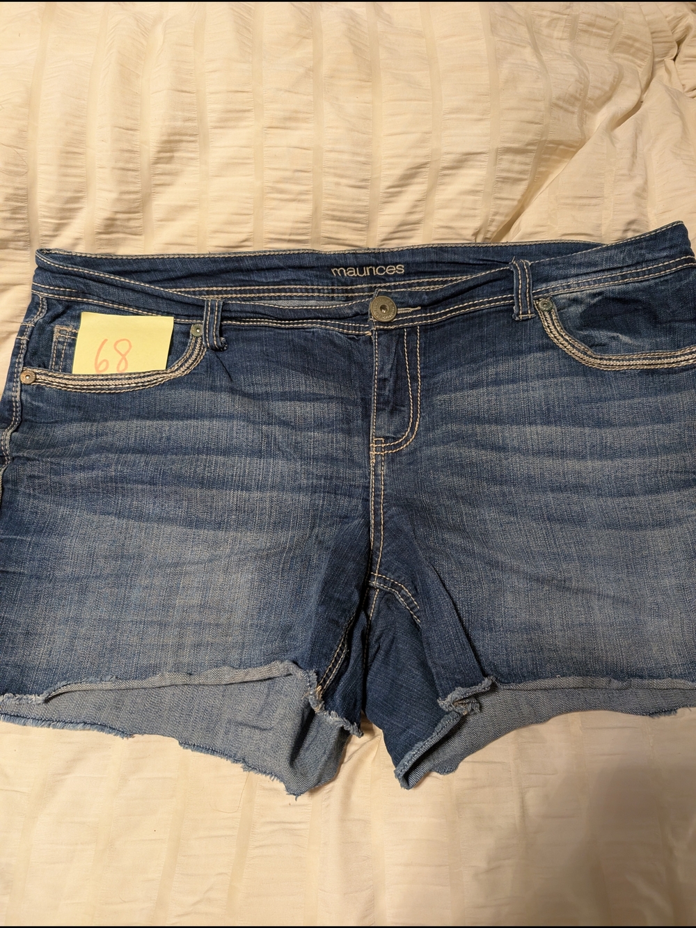 maurices Denim Cutoff Shorts in Medium Blue